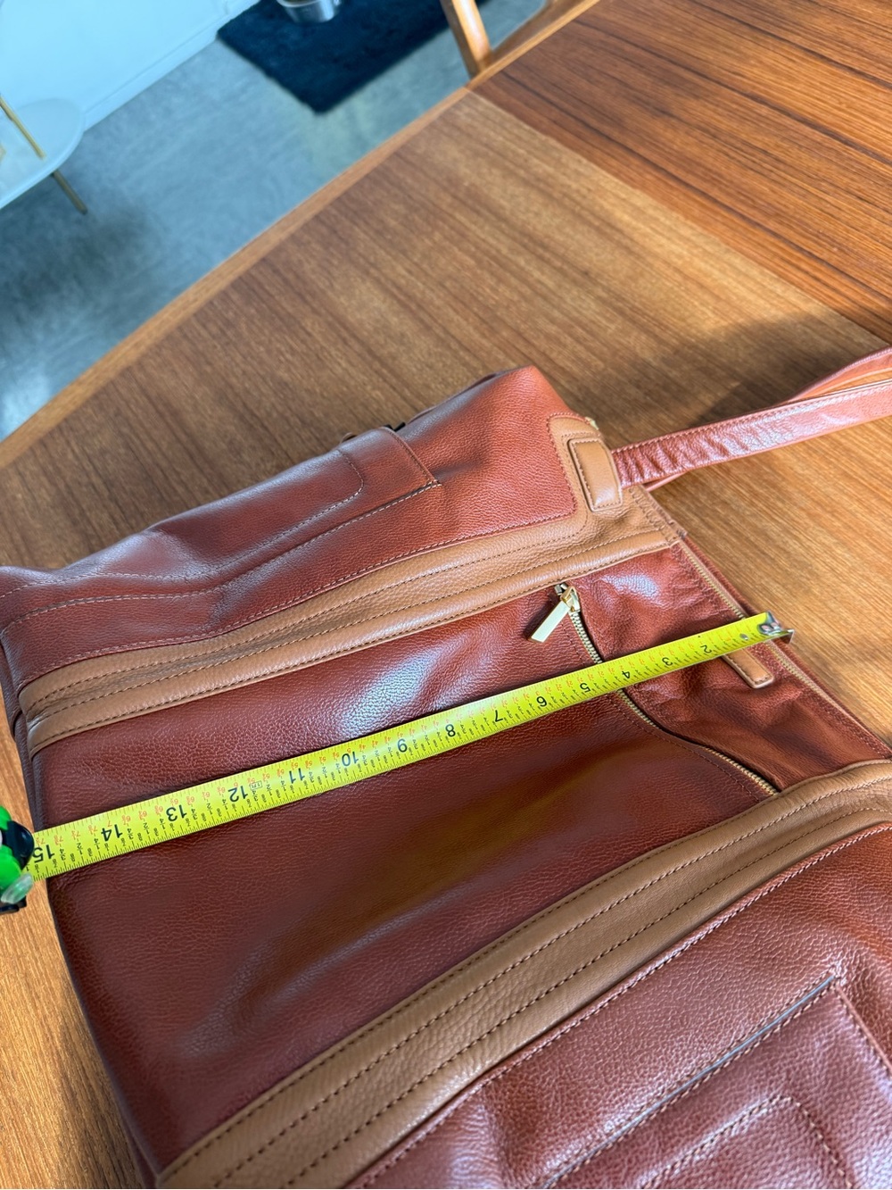 Hammitt Otis Leather Weekender Bag in Manzanita - Picture 9 of 15